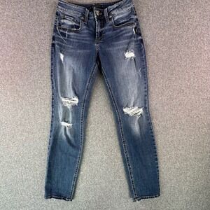 Silver Jeans Co. Jeans Womens 26 Boyfriend Blue Distressed EXCELLENT